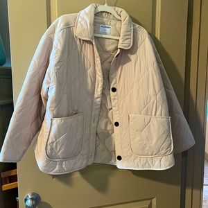Old Navy quiltedpuffy jacket. Light. Stone/beige color. XL